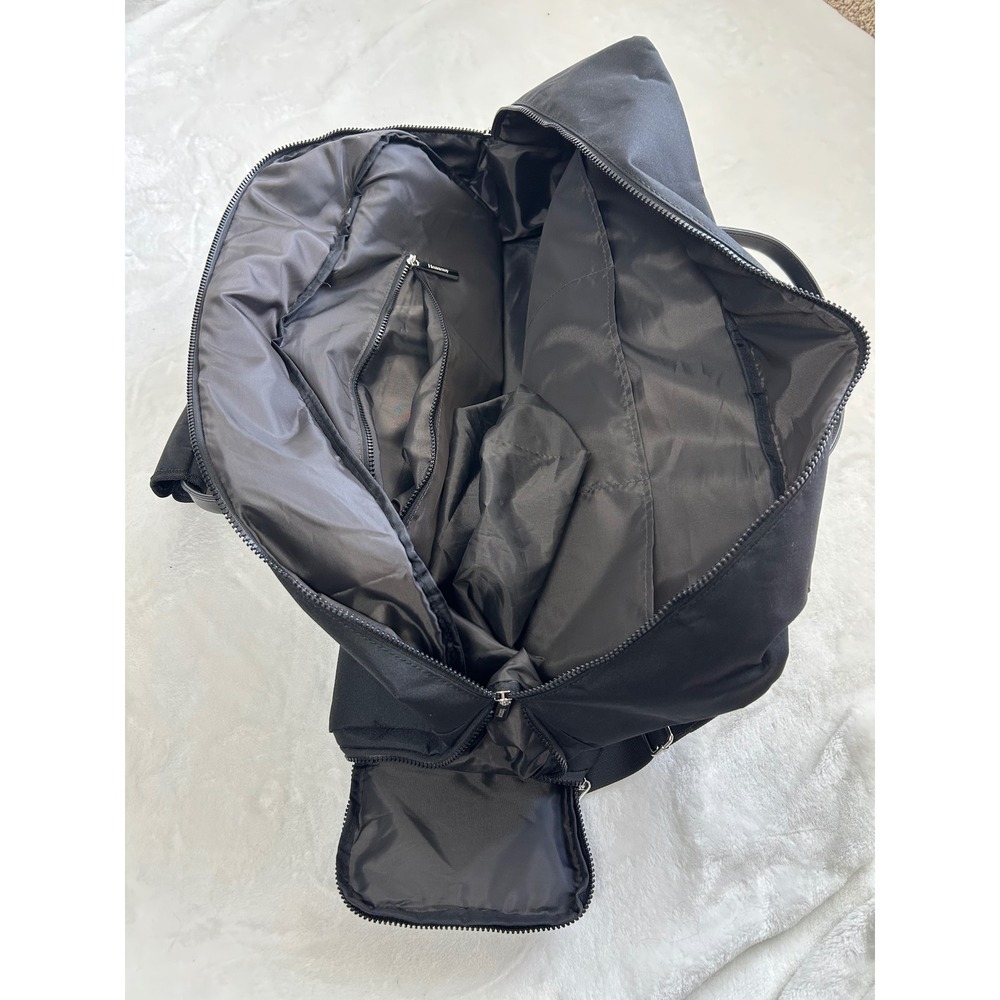 Hennessy Black Canvas Duffel Bag Weekend Travel Gym Bag with Shoe Compartment - Picture 4 of 8